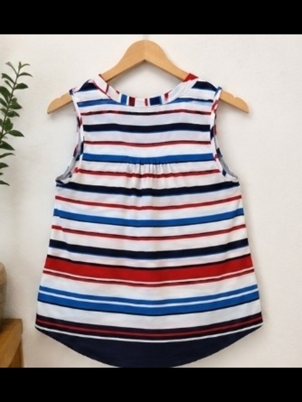 Charter Club Striped Sleeveless Tank in Red, Blue, Black, White - Picture 2 of 3